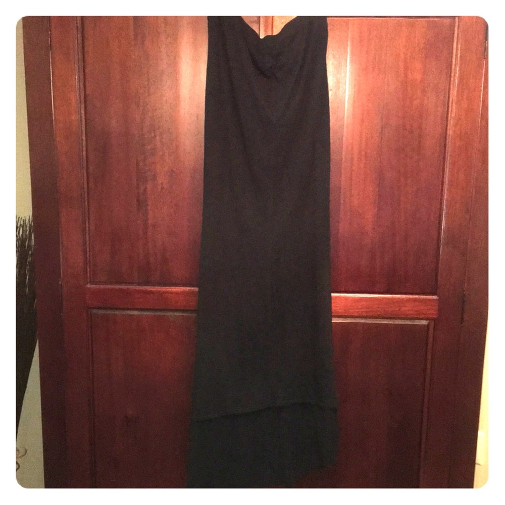 Anthropologie Left of Center Black Strapless Maxi